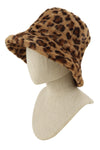FAUX FUR LEOPARD BUCKET HAT
