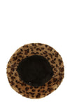 FAUX FUR LEOPARD BUCKET HAT
