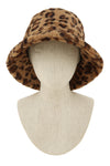 FAUX FUR LEOPARD BUCKET HAT
