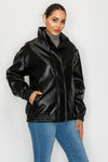 OVERSIZED FAUX LEATHER JACKET