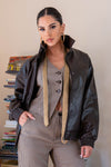 OVERSIZED FAUX LEATHER JACKET