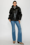 OVERSIZED FAUX LEATHER JACKET