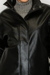 OVERSIZED FAUX LEATHER JACKET