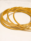 18K GOLD THIN BRACELET STACK