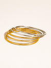 18K GOLD / SILVER THIN BRACELET STACK