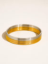 18K GOLD / SILVER THIN BRACELET STACK