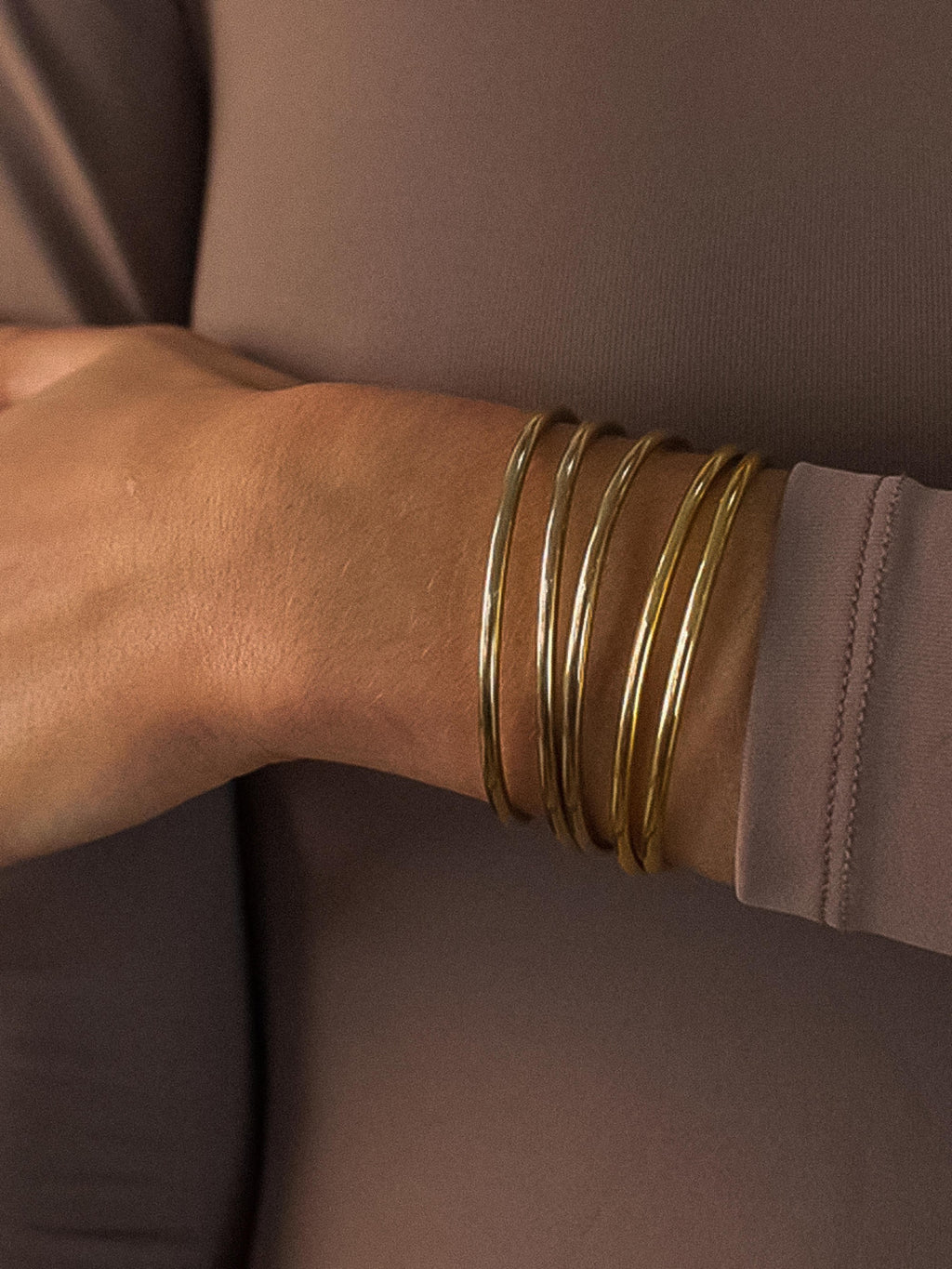 18K GOLD THIN BRACELET STACK
