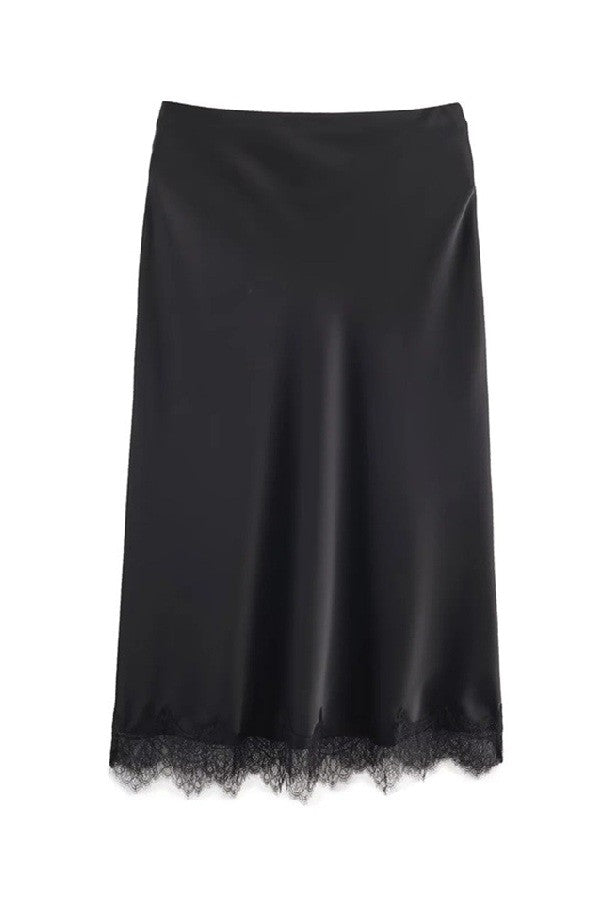 LACE EDGE SLIP SKIRT