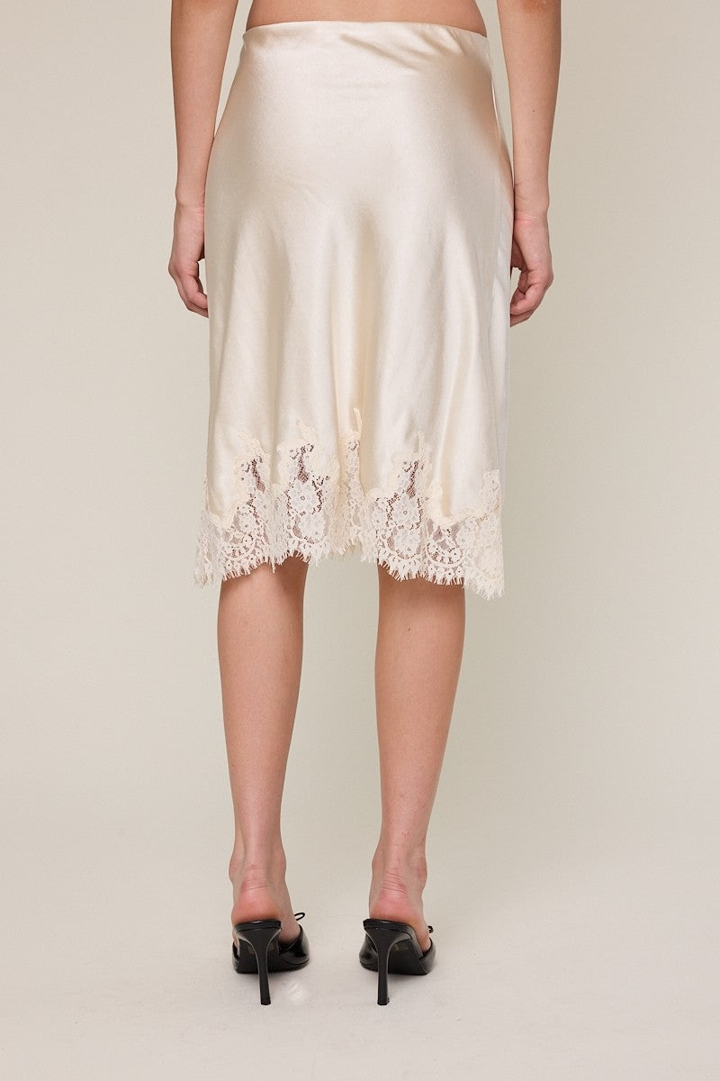 PRE ORDER SATIN LACE SLIP SKIRT