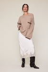 MAXI SATIN LACE SLIP