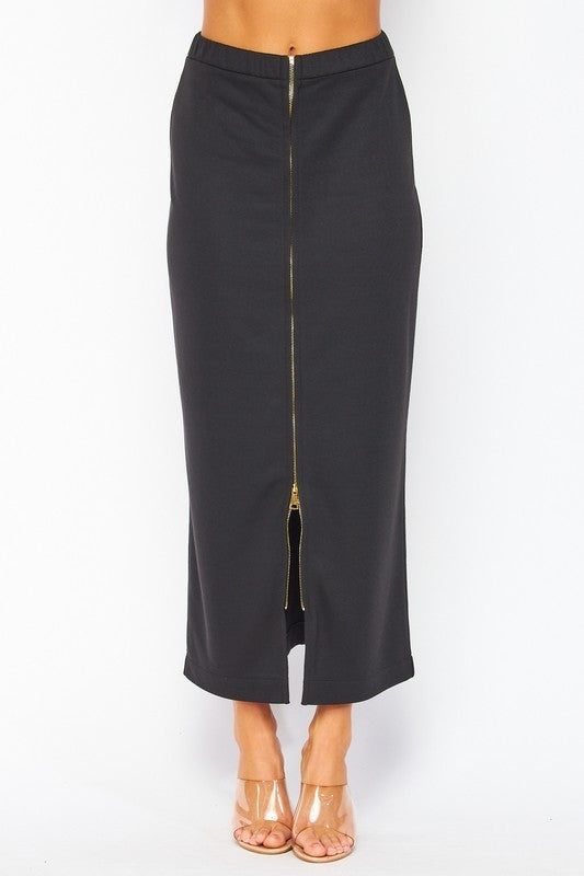 ZIP FRONT SKIRT – BLU Couture Clothing