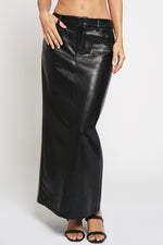 FAUX LEATHER PENCIL SKIRT
