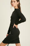 RUCHED BODYCON  DRESS