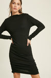 RUCHED BODYCON  DRESS