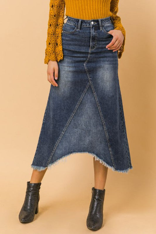 INDIGO DENIM SKIRT