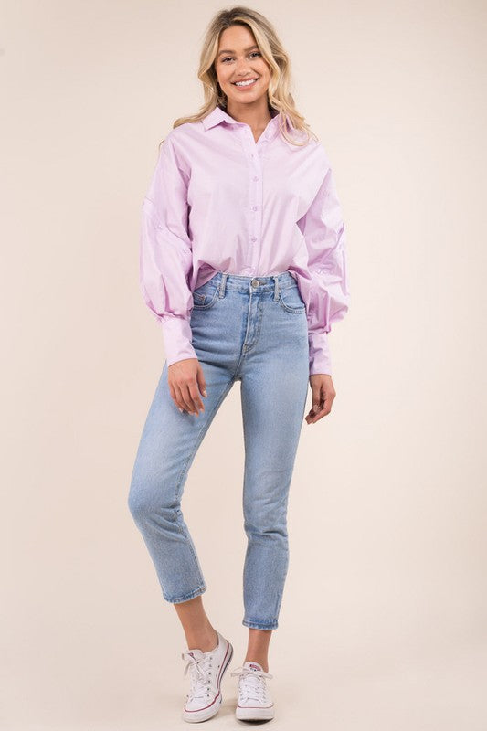 MABLE BUTTON  UP TOP