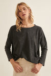 MINERAL WASHED LONG SLEEVE TEE