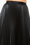 FAUX LEATHER PLEATED SKIRT