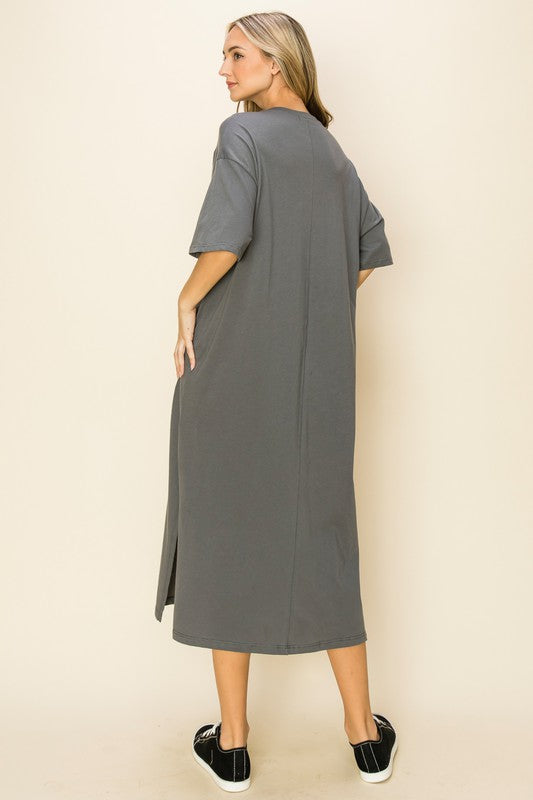 GRAPHIC PRINT TEE DRESS
