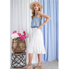 RILEY TIERED SKIRT (WHITE)