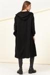 LONG HOODED TERRY COAT